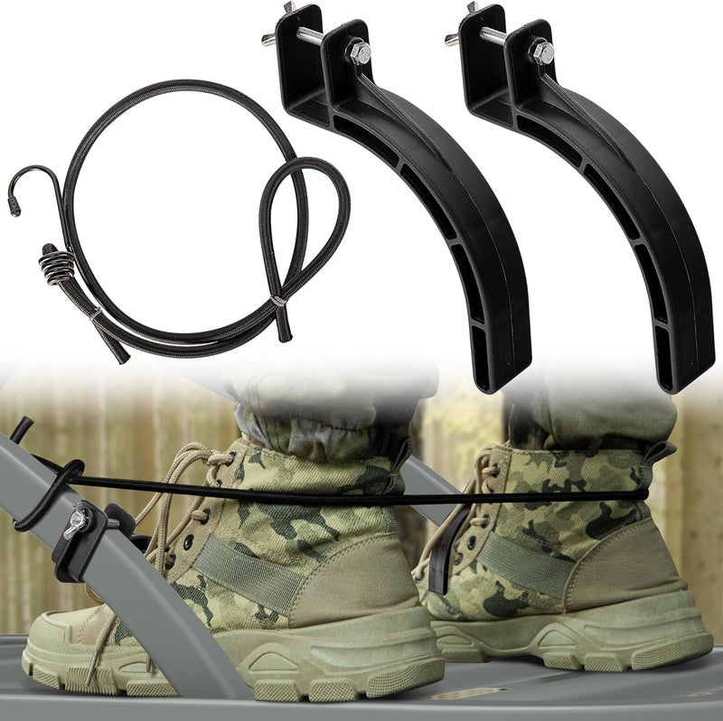 RunNico 2 pcs/4 pcs Climber Stand Accessories, Climbing Tree Stand Accessories with Elastic Rope, Fast Climb Stirrup for 1'' Square Tube Bracket Outdoor Hunting Standing Safety - Image 1